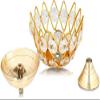 Frienemy Presents Brass Small Bowl Crystal Diya Round Shape Kamal Deep Akhand Jyoti Oil Lamp for Home Temple Puja Decor Gifts (2 Pcs) #Frienemy-288 view 4