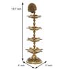Frienemy Presents Premium Handmade Indian Brass Panch Mahal Diya Lamp Engraved 4 in 1 Adjustable Dia- 10.50 in #Frienemy-453 view 2
