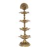 Frienemy Presents Premium Handmade Indian Brass Panch Mahal Diya Lamp Engraved 4 in 1 Adjustable Dia- 10.50 in #Frienemy-453 view 4