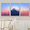 SIGNWIN Canvas Print Wall Art Set Hazy Pastel Duotone City & Mountain Cities Cityscape Mixed Media Modern Bohemian Scenic Colorful Multicolor for Living Room, Bedroom, Office - 16"x24"x3 White view 3