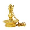 Frienemy Presents Tradational Brass Hanging Oil Wick Diya with 1 Meter Chain for Puja Gifts Antique Home Dcor - Gold (4X4.5 Inch) #Frienemy-660 view 4