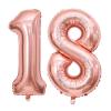 40 Inch Rose Gold 18 Number Balloons Giant 18 Balloons Rose Gold Birthday 18 Balloons 18th Birthday Anniversary Party Decorations Supplies view 1