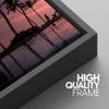 SIGNWIN Framed Canvas Wall Art Beautiful Sunset Reflection of Silhouettes Palm Trees Coastal Ocean Photography Modern Art Panoramic Relax/Calm for Living Room, Bedroom, Office - 16"x24"x3 Black view 4