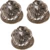 Frienemy Presents Oil Lamp Carved with Hand Design-Set of 3 Brass Table Diya Set (Height: 1.5 Inch, Pack of 3) #Frienemy-349 view 1
