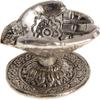 Frienemy Presents Oil Lamp Carved with Hand Design-Set of 3 Brass Table Diya Set (Height: 1.5 Inch, Pack of 3) #Frienemy-349 view 3