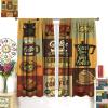 Vintage Coffee Theme Kitchen Curtain - Darkening Room Pocket Curtain for Kitchen & Living Room - 63x72in view 2