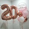 40 Inch Rose Gold 20 Number Balloons Giant 20 Balloons Rose Gold Birthday 20 Balloons 20th Birthday Anniversary Party Decorations Supplies view 3