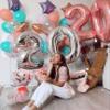 40 Inch Rose Gold 20 Number Balloons Giant 20 Balloons Rose Gold Birthday 20 Balloons 20th Birthday Anniversary Party Decorations Supplies view 4