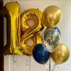 40 Inch Gold 18 Number Balloons Giant 18 Balloons Gold Birthday 18 Balloons 18th Birthday Anniversary Party Decorations Supplies view 3