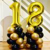 40 Inch Gold 18 Number Balloons Giant 18 Balloons Gold Birthday 18 Balloons 18th Birthday Anniversary Party Decorations Supplies view 4