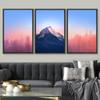 SIGNWIN Canvas Print Wall Art Set Hazy Pastel Duotone City & Mountain Cities Cityscape Mixed Media Modern Bohemian Scenic Colorful Multicolor for Living Room, Bedroom, Office - 16"x24"x3 Black view 2
