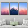 SIGNWIN Canvas Print Wall Art Set Hazy Pastel Duotone City & Mountain Cities Cityscape Mixed Media Modern Bohemian Scenic Colorful Multicolor for Living Room, Bedroom, Office - 16"x24"x3 Black view 3