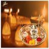 Frienemy Presents Brass Glass Akhand Diya Oil Puja Lamp 4.8 Inch Medium Size (7.5 X 7.5 X 13 Cm) #Frienemy-218 view 4