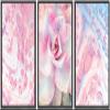 SIGNWIN Canvas Print Wall Art Set Pink & Blue Neon Acid Collage with Rose Nature Wilderness Mixed Media Modern Rustic Scenic Colorful for Living Room, Bedroom, Office - 16"x24"x3 Black view 1