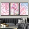 SIGNWIN Canvas Print Wall Art Set Pink & Blue Neon Acid Collage with Rose Nature Wilderness Mixed Media Modern Rustic Scenic Colorful for Living Room, Bedroom, Office - 16"x24"x3 Black view 2