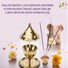 Frienemy Presents Handmade Pure Brass Akhand Diya Tea Light Holder Decorative Lantern Diwali Gifts Home Decor Puja Lamp with Borosilicate Glass Cover (Size - 3 X 3 X #Frienemy-641 view 3