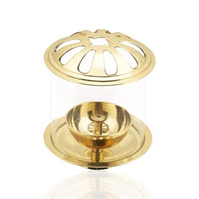 Frienemy Presents Akhand Diya with Borosilicate Glass Shade for Home, Temples & Special Occasions #Frienemy-665