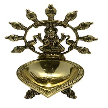 Frienemy Presents Brass Table Puja Diya with Peacock Design Handle #Frienemy-271