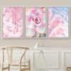 SIGNWIN Canvas Print Wall Art Set Pink & Blue Neon Acid Collage with Rose Nature Wilderness Mixed Media Modern Rustic Scenic Colorful for Living Room, Bedroom, Office - 16"x24"x3 White view 3