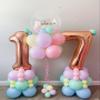 40 Inch Rose Gold 17 Number Balloons Giant 17 Balloons Rose Gold Birthday 17 Balloons 17th Birthday Anniversary Party Decorations Supplies view 3