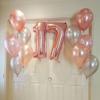 40 Inch Rose Gold 17 Number Balloons Giant 17 Balloons Rose Gold Birthday 17 Balloons 17th Birthday Anniversary Party Decorations Supplies view 4