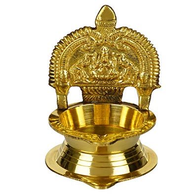 Frienemy Presents Brass Kamakshi Oil Diya (Gold_2.7 Inch X 2.7 Inch X 4.3 Inch) #Frienemy-227