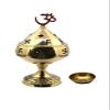 Frienemy Presents Brass Akhand Jyoti Diya Om Swastic Stand with Cover Oil Lamp for Temple, Home & Office Dcor 16 Cm with Tika Katori- Brass Material #Frienemy-525 view 1