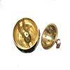 Frienemy Presents Brass Akhand Jyoti Diya Om Swastic Stand with Cover Oil Lamp for Temple, Home & Office Dcor 16 Cm with Tika Katori- Brass Material #Frienemy-525 view 3