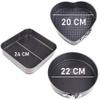 3 Different Shape Black Cake Mould/Baking Tray/Removable Cake Moulds Can be Used Microwave Oven, Cooker,Baking and Decorating Tools By Tradebulk view 2