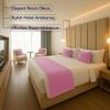 100% Egyptian Cotton Bed Runner Pink Solid California King Size (108x20) 1 Piece Decorative Bed Scarf for Bedroom Hotel Wedding Room view 3