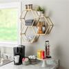 Powell Linon Josia Iron and Wood Wall Storage and Display Shelves in Gold view 2