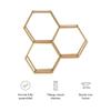 Powell Linon Josia Iron and Wood Wall Storage and Display Shelves in Gold view 4