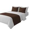 100% Egyptian Cotton Bed Runner Chocolate Solid California King Size (108x20) 1 Piece Decorative Bed Scarf for Bedroom Hotel Wedding Room view 1
