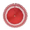 ZHENYANG CAREG Large Christmas Tree Skirt 48-Inch Knitted Red and White Snowflake Deer Pattern Christmas Tree Apron Suitable Compatible with Family Gatheri (Color : Red) view 1