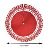 ZHENYANG CAREG Large Christmas Tree Skirt 48-Inch Knitted Red and White Snowflake Deer Pattern Christmas Tree Apron Suitable Compatible with Family Gatheri (Color : Red) view 2