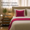 100% Egyptian Cotton Bed Runner Hot Pink Solid Queen Size (88x20) 1 Piece Decorative Bed Scarf for Bedroom Hotel Wedding Room view 4