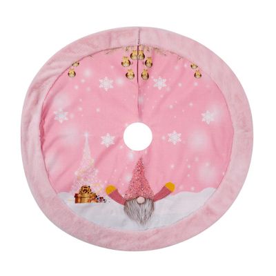 ZHENYANG CAREG New Christmas Decorations Christmas Tree Skirt Christmas with Light Pink Rudolph Tree Skirt Home Hotel Decoration (Color : 01)