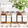 GPOVVIMX 191 Spice Jar Labels Preprinted Minimalist Stickers - White Waterproof Label - Fit Round or Rectangle Spice Jars - Herb Seasoning Kitchen Pantry Labels view 2
