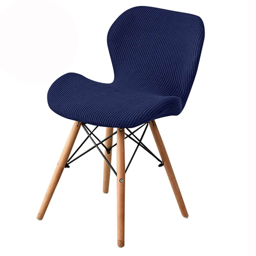 XGANGM Chair Slipcover Curved Dining Room Chair Cover Armless Kitchen Back Chair Cover Modern Shaped Counter Height Bar Stools Covers Jacquard Protectors Covers,F,6PCS