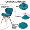 XGANGM Chair Slipcover Curved Dining Room Chair Cover Armless Kitchen Back Chair Cover Modern Shaped Counter Height Bar Stools Covers Jacquard Protectors Covers,F,6PCS view 3