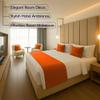 100% Egyptian Cotton Bed Runner Orange Solid Twin Size (70x20) 3 Piece Decorative Bed Scarf for Bedroom Hotel Wedding Room with 2 Pillow Shame view 3