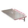 AYLYHD Folding Wall-Mounted Drop-Leaf Table, 304 Stainless Steel Kitchen Dining Table, Durable Wall-Mounted Tables Computer Desk Furniture (Color : Silver, Size : 50x30cm/19.69x11.81in) view 2