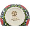 Polmedia Polish Pottery Bowl 6-inch UNIKAT - Fowl In The Florals Pattern Handmade in Boleslawiec Poland by Ceramika Bona + Certificate of Authenticity view 4