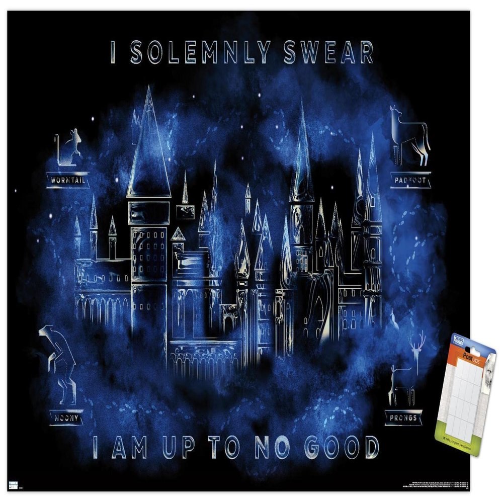 Trends International Harry Potter - Hogwarts Castle Magic Wall Poster, 14.725" x 22.375", Premium Poster & Mount Bundle