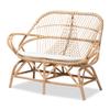 bali & pari Jayden Modern Bohemian Natural Rattan 5-Piece Living Room Set view 3