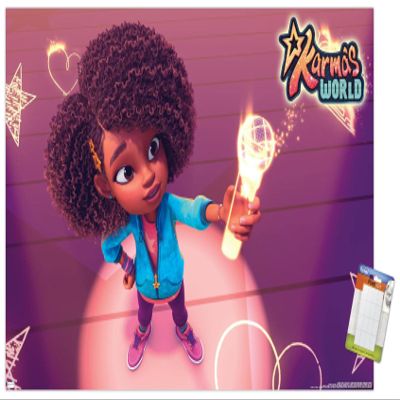 Trends International Karma's World - Karma Wall Poster, 14.725" x 22.375", Premium Poster & Mount Bundle