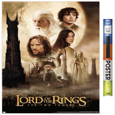 Trends International The Lord of the Rings: The Two Towers - One Sheet Wall Poster, 22.37" x 34.00", Premium Poster & Clip Bundle