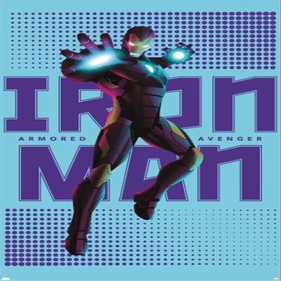 Trends International Marvel Shape of a Hero - Iron Man Wall Poster, 22.375" x 34", Premium Unframed Version