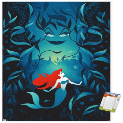 Trends International Disney Princess - Ariel - Good vs Evil Wall Poster, 22.375" x 34", Premium Poster & Mount Bundle
