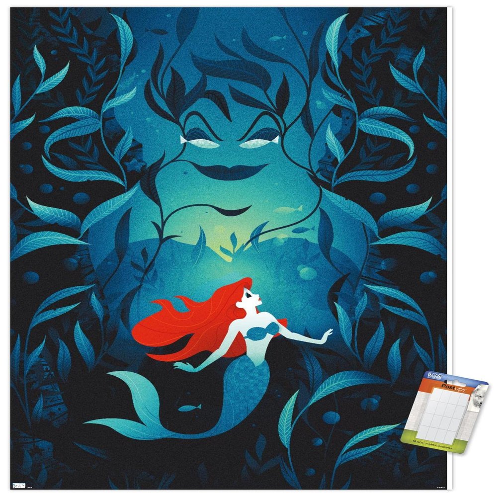 Trends International Disney Princess - Ariel - Good vs Evil Wall Poster, 22.375" x 34", Premium Poster & Mount Bundle